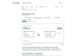Rozšíření SERP Google: letecké spojení