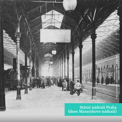 Propagační e-book: Antonín Dvořák Symfonie č. 7 d moll, historická fotografie dnešního Masarykova nádraží v Praze