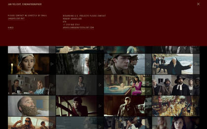 Zobrazení kontaktních informací na webu Jana Velického