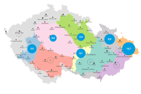 Český národní korpus: Výskyt slova špajzka v nářečích